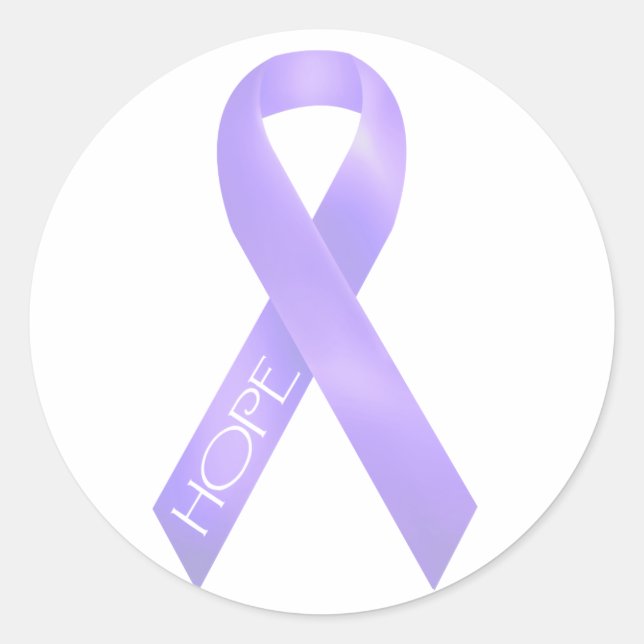 Lavender Ribbon Runder Aufkleber (Vorderseite)