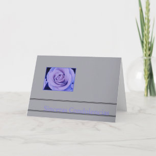 lavender Rose auf grauem Beileid-Karte Spanisch Karte