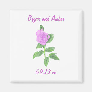 Lavender Rose Enregistrer la date aimants de maria