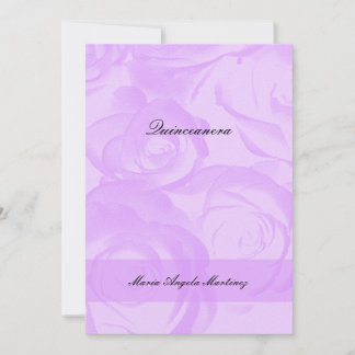 Lavender Rose Quinceanera Einladung