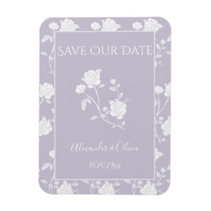 Lavender-Rose Speichern des Datumsfensters Magnet