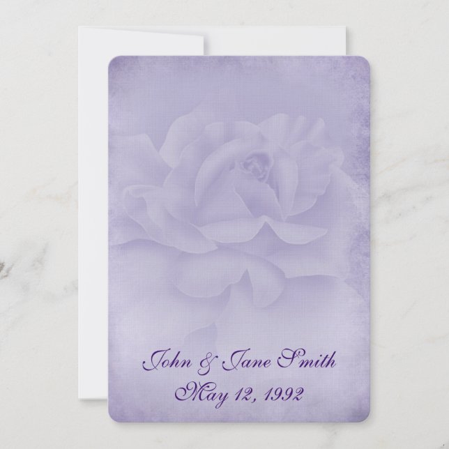 Lavender Rose Vow Erneuerung Einladung (Vorderseite)