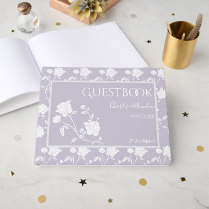 Lavender Rose Wedding Guest Book Gästebuch