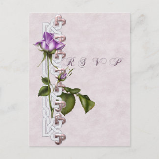 Lavender Rose Wedding Suite UAWG Einladungspostkarte