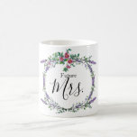 Lavender, Roses and Eucalyptus,  Future Mrs. Kaffeetasse<br><div class="desc">A romantic and elegant design featuring the phrase “Future Mrs.” framed by roses,  eucalyptus,  and lavender painted in watercolor.</div>