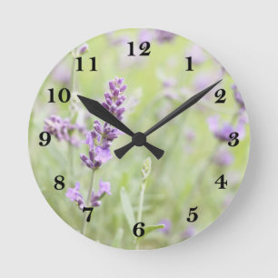 Lavender Runde Wanduhr
