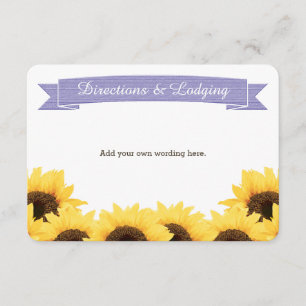 LAVENDER RUSTIC SUNFLOWER ENSCHLIESSUNG EINFÜGEN BEGLEITKARTE