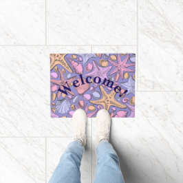 Lavender Seashell Welcome Doormat 18x24 Fußmatte