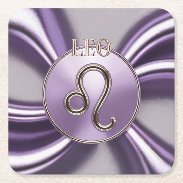 Lavender Silver Leo Untersetzer Set (Vorderseite)