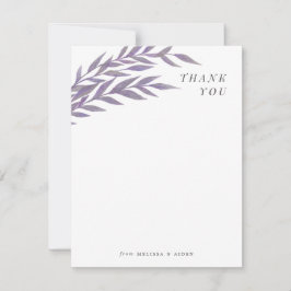 Lavender Simple Branch Merci Note