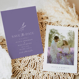 Lavender Simple Wedding speichern Sie das Datum Ei Einladung