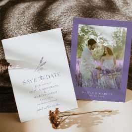 Lavender Simple Wedding speichern Sie das Datum Ei Einladung