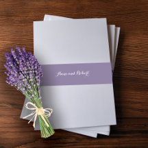 Lavender Solid Personalisiert Wedding