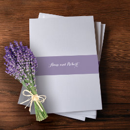 Lavender Solid Personalisiert Wedding Einladungsbanderole