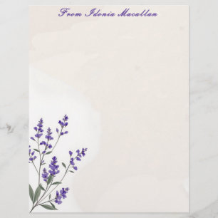 Lavender Sprig Briefbogen