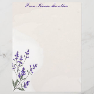 Lavender Sprig Briefbogen