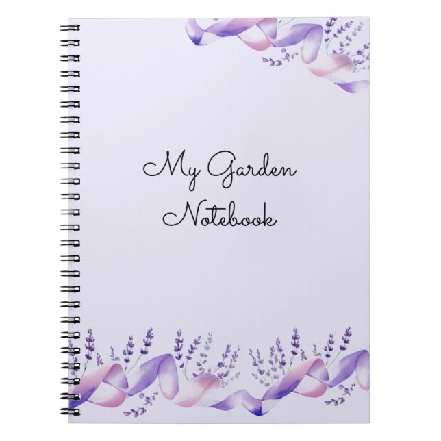 Lavender Sprigs My Garden Notebook Notizblock (Vorderseite)
