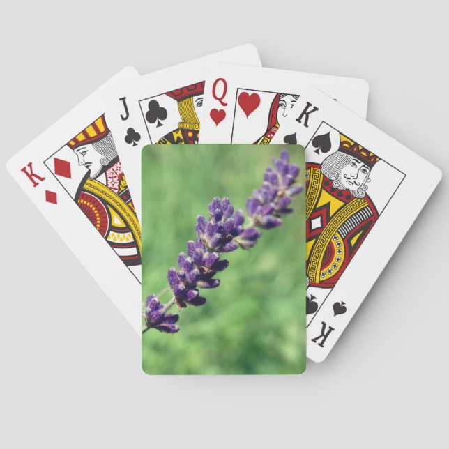Lavender Stalk Foto Klassische Spielkarten (Rückseite)