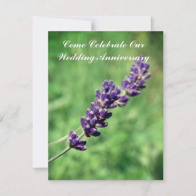 Lavender stalk Hochzeitstag Einladungen (Vorderseite)