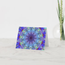Lavender Starburst Mandala Cartes pour notes
