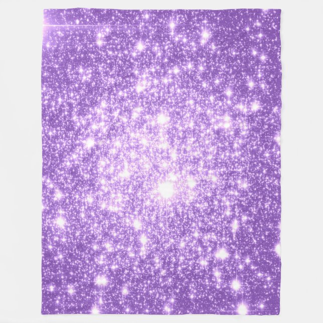 Lavender Stars Fleece Blanket (Vorderseite)
