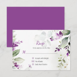 Lavender Stems and Greenerity Wedding Einladung