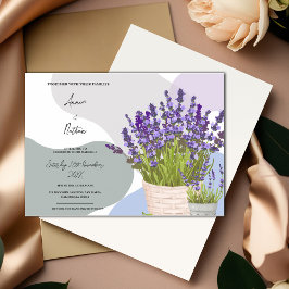 Lavender sticht in einem Korb Niedliche Wasserfarb Magneteinladung
