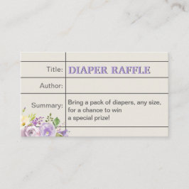 Lavender Storybook Baby Duschmädchen Windelwanne Begleitkarte