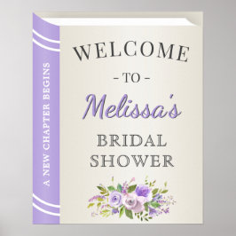 Lavender Storybook Cover Brautparty Willkommen Poster