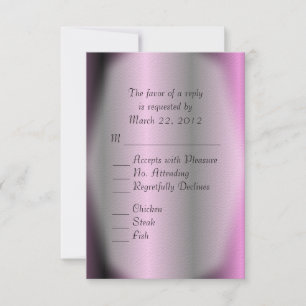 Lavender Stripe Wedding RSVP Karte
