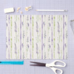 Lavender Stripes Floral Birthday Seidenpapier<br><div class="desc">Lavender Stripes Floral Birthday</div>