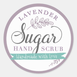 Lavender Sugar Scruter Étiquettes Custom Mason Jar