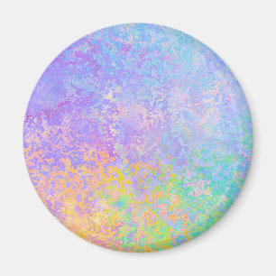 Lavender Sunrise Pastel Neon Alkohol Tinte Abstrak Magnet