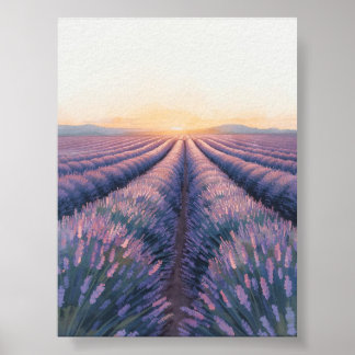 Lavender Sunset Poster