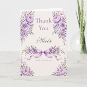 Lavender Sweet Sixteen Dankeskarte