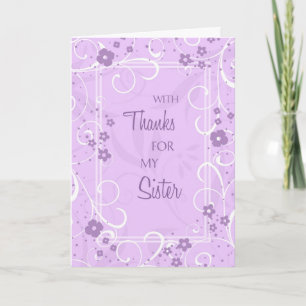 Lavender Swils Soeur Merci Bridesmaid Card