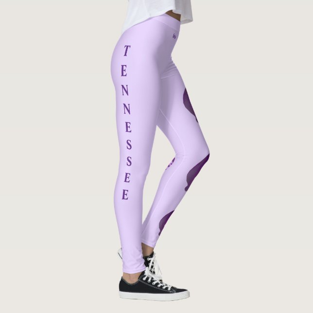 Lavender Tennessee Iris State Flower Leggings (Droite)