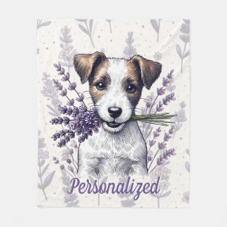 Lavender Terrier Liebe Fleecedecke