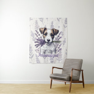 Lavender-Terrier-Liebe Wandteppich