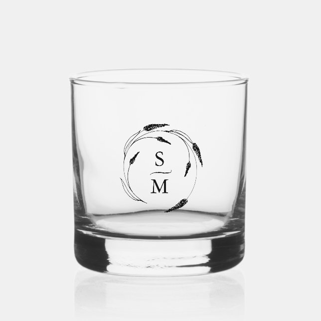 Lavender Theme-Gastgeschenke Hochzeiten Whiskyglas (Vorderseite)