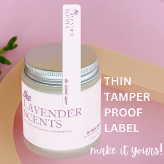 Lavender Thin Candle Tamper Proof Siegel Etiketten