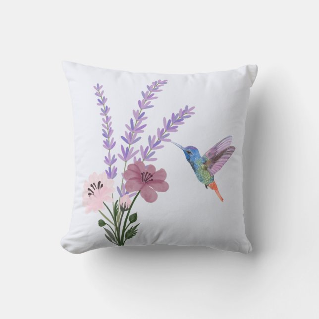 Lavender Throw Pillow Kissen (Vorderseite)