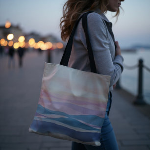 Lavender Tide Fluid Abstrakte Küste Tasche
