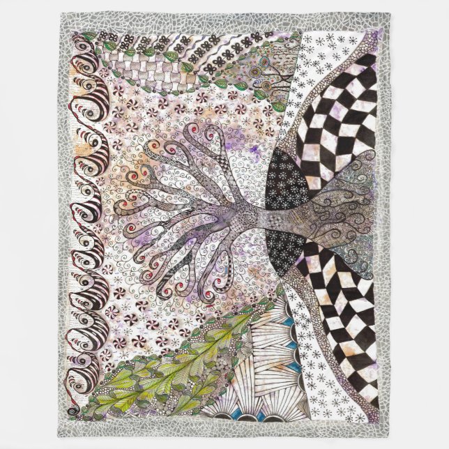 Lavender Tree Blanket Fleecedecke (Vorderseite)