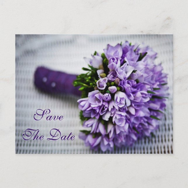 Lavender Tulip Flowers Enregistrer La Carte Mariag (Devant)