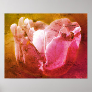 Lavender Tulip mit winziger beängstigender Kunst Poster