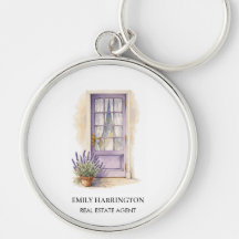 Lavender-Tür-Aquarell-Logo Immobilienmakler