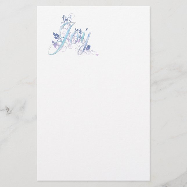 Lavender und Blue Joy Briefpapier (Vorderseite)