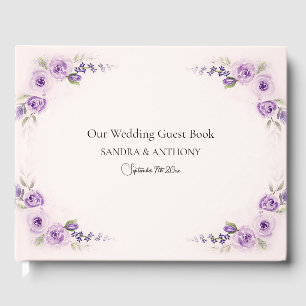 Lavender und Blush Wedding Guest Book Gästebuch
