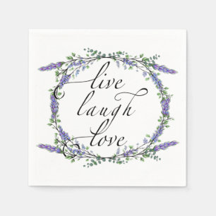 Lavender und Eukalyptus Live Laugh Liebe Serviette